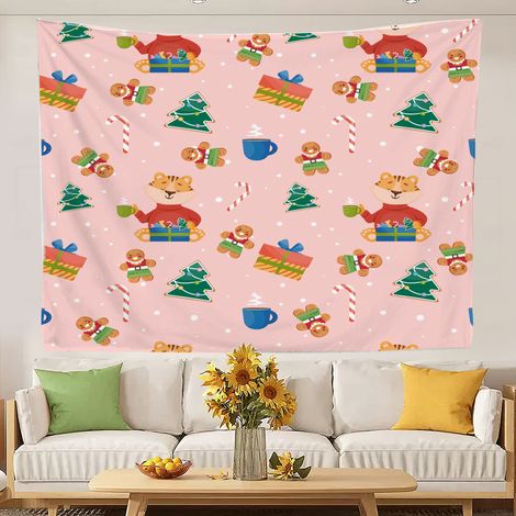 Tapisserie murale tendance pour chambre d'adolescente, tissu de fond pour lit, décoration intérieure 100x75cm (1/5)
