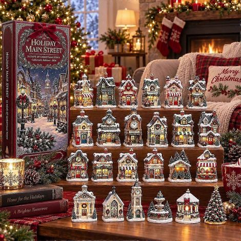 Calendrier de l'Avent Saveurs de Noël 2026, compte à rebours de 24 jours avec breloques en acrylique