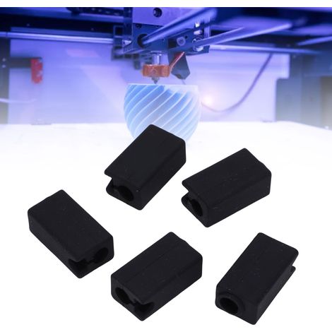 Lot de 5 capuchons de protection en silicone pour buse de chauffe Elegoo Centauri Carbon, isolation haute température, protection anti-brûlure et anti-poussière, noir. (1/5)
