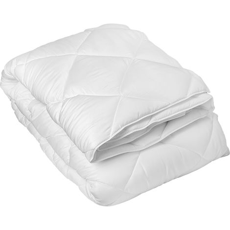 Couette en microfibre 4 saisons Blanc 200x200 cm