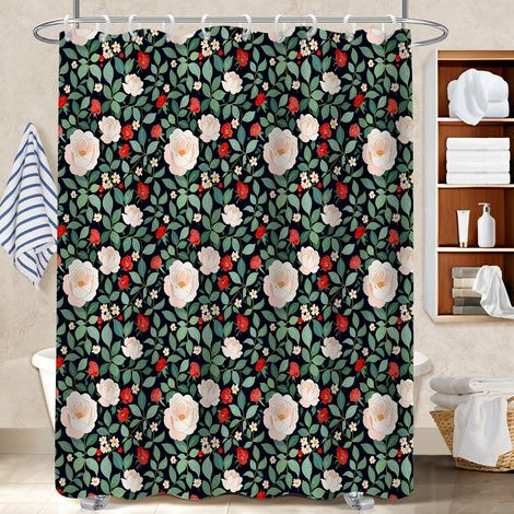 Rideau de bain en polyester 180x180 pratique polyester pour salle de bain pour les fêtes de fin d’année (1/5)