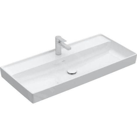 Meuble-lavabo VB Collaro 1000x470mm rectangulaire 1HL. sans dessus-plateau. Blanc Alpin cplus (1/5)