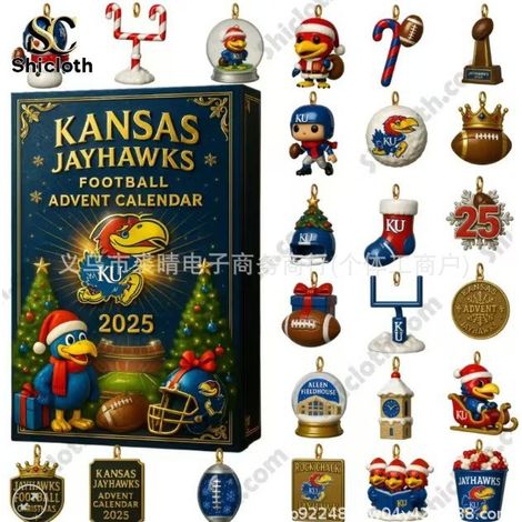 New University of Kansas Jay Hawks Football Team Blind Box Christmas Tree Decoration Acrylic Ornament - New University of Kansas Jay Hawks Football Team Blind Box -