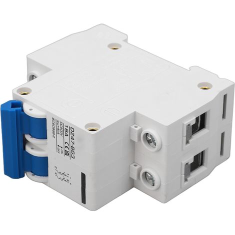 Disjoncteur DC 2P 500V 16A type B, protection contre les courts-circuits et extinction d'arc auxiliaire, pour panneaux photovoltaïques (1/5)