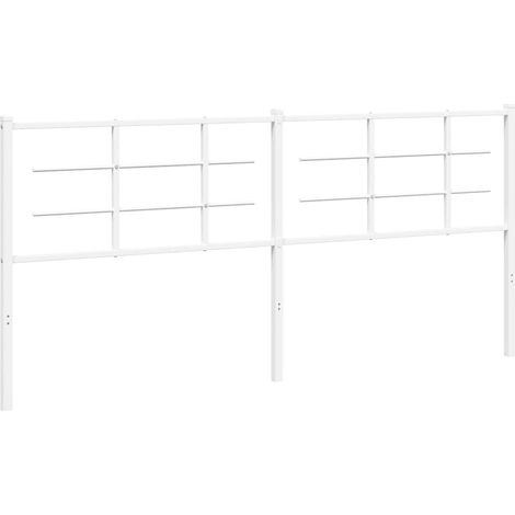 Maison Exclusive - Cabecero de repuesto de metal blanco 200 cm (1/5)