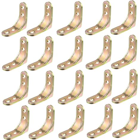 Équerres D'Angle En Métal 20 Pièces, Code D'Angle D'ArmoireSupport Mural Pour Étagère Étagères Flottantes Supports D'Étagères Étagères Décoratives
