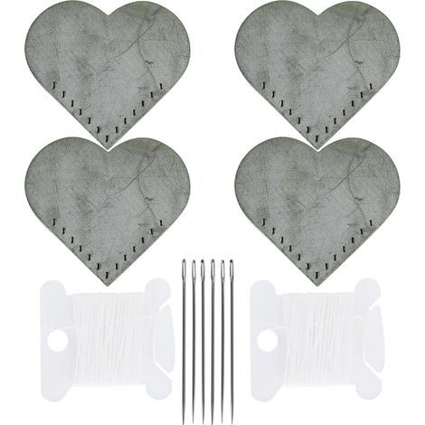 2 Set Heart‑Shaped Fabric Corner Page Bookmarks Marker DIY Leather Goods Sewing MaterialMint Green (1/5)