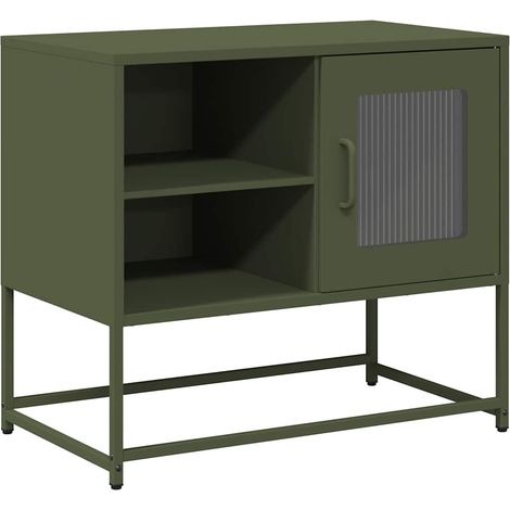 Maison Exclusive - TV-Schrank Olivgrün 68x39x60,5 cm Stahl