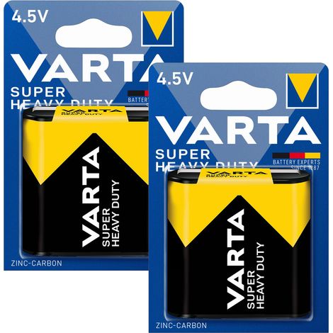 Batería plana de zinc-carbono Varta SHD de 4,5 V para relojes y linternas (x2) (1/3)