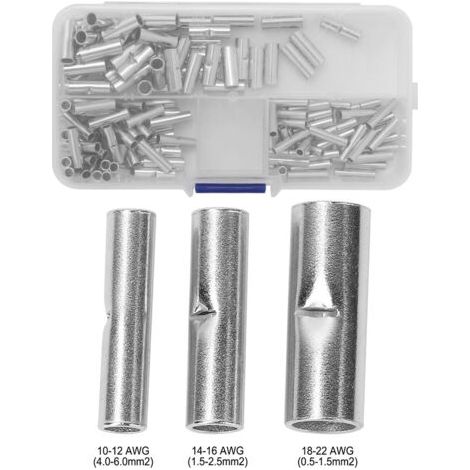 VURAHOME - Kit de cosses de fil d'épissure de connecteur bout à bout nu non isolé de 150 pièces,DUBUNS (1/5)