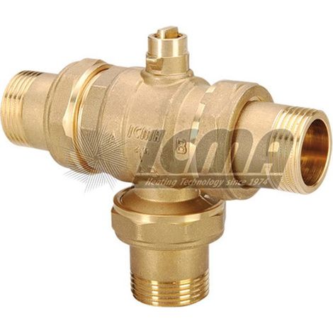 Valvola di zona 3/4" a sfera 3 vie motorizzabile ICMA