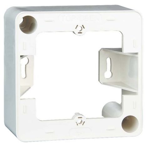 Plaque de finition metz-connect 85x85x43 mm blanc
