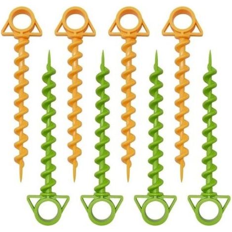 8 Pièces Piquets De Tente Piquets Métalliques Robustes Piquets d'ancrage Au Sol Piquet Toile De Tente Peg Sardine Tente pour Pelouse Plage Camping (1/5)
