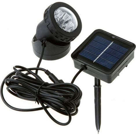 Spot solaire LED submersible Éclairage bassin/jardin/paysage - Pour terrasse/fontaine (1/5)