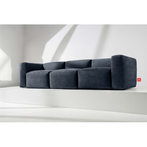 KONSIMO BUFFO Sofa 3 Sitzer mit extrem weicher und bequemer Sitz, dunkelblau (1/5)