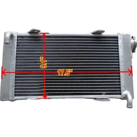 Radiador de competición de aluminio de 50 mm, ajuste personalizado para karts, diseño ligero, rendimiento de refrigeración óptimo. (1/4)