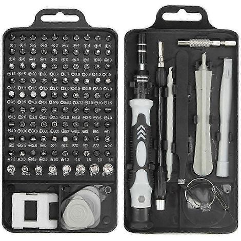 Kit de tournevis de précision 115 en 1 pour la réparation d'appareils électroniques (PC, ordinateurs portables, téléphones) : outils professionnels pour toutes les tâches. (1/5)