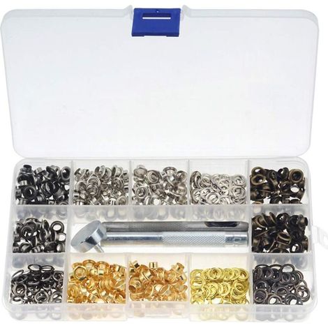 Ösenpackung mit 400 Metallösen und Aufbewahrungsbox, für Zubehörersatz (1/4)