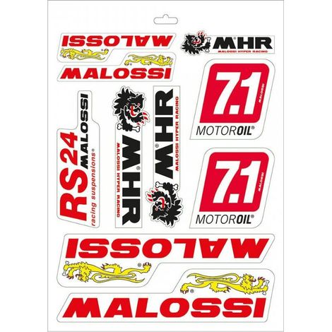 Aufkleberbogen 10 Sticker Malossi Mhr für Motorrad Roller