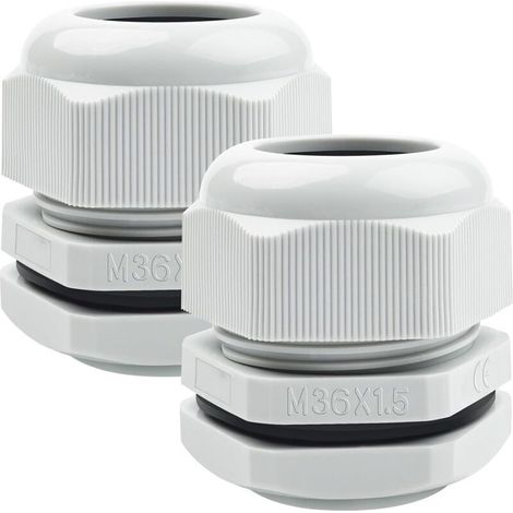 Lot de 2 presse-étoupes M36 étanches IP68 pour boîtes de jonction, boîtes de distribution, boîtes à fusibles en saillie, armoires de distribution électrique (1/4)