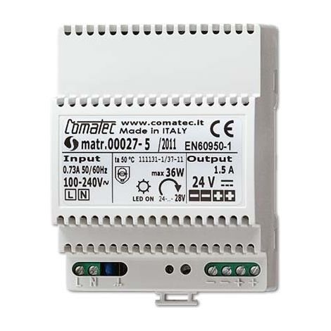Jung Fuente de alimentación, DC 24 V, REG, 4 TE NT 2415 REG VDC