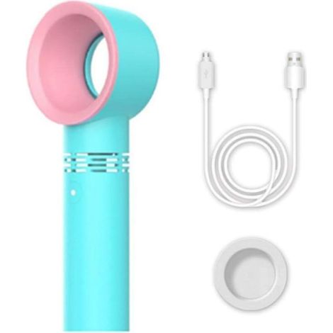 Ventilateur Sans Pales - Rechargeable USB - 3 Vitesses - Indicateur LED - Pour Bureau Maison Étude - 1 Pièce (1/5)