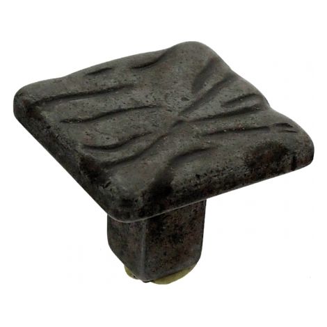 Ouvre&Déco – Bouton de meuble laiton fer antique 35x35mm, INDICE