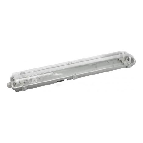 FAB 150492060  Pantalla Estanca 60cm Lines  Para Led 2xt8 Ip54 Gris/transparente 67x11,7x6 Cm (1/2)
