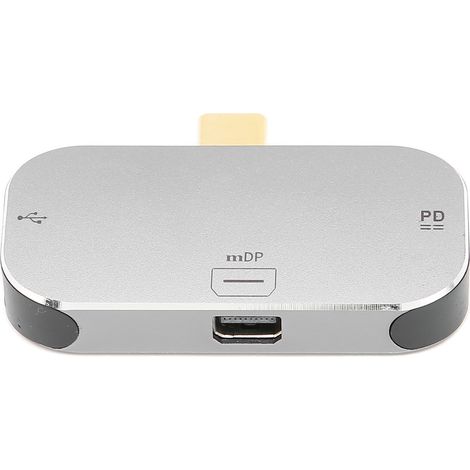 3-in-1 USB-C-auf-MiniDP-Adapter, Hochgeschwindigkeits-Datenübertragung, tragbar, Plug & Play