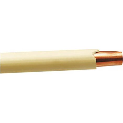 Rouleau de cuivre recuit gainé Ø12mm – Longueur 25m – Pour installations sanitaires et chauffage – Normes NF EN 13349 – Copper Distribution