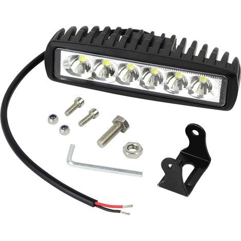 Barre de projecteur LED 18 W pour voiture, camion, bateau, SUV, quad, 4x4, feu de route ultra-plat, étanche, 12 V/24 V (1/5)