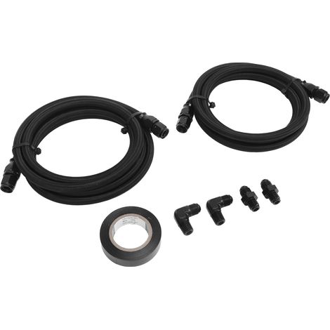 Kit de durites de refroidissement de transmission noir anodisé, pression de rupture 10000 Psi, ligne de refroidissement de boîte de vitesses. (1/5)