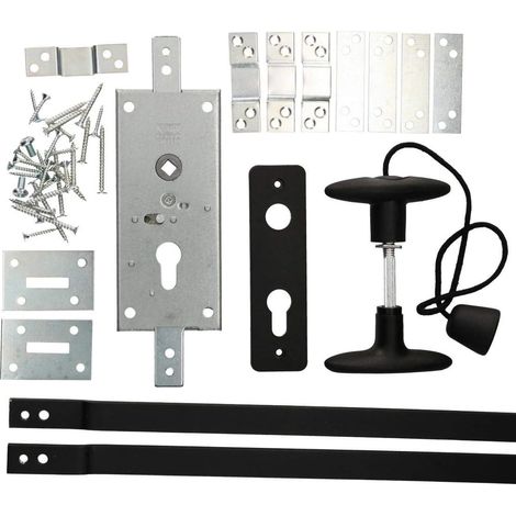 Kotarbau – Serrure de garage 60 mm en acier galvanisé – Cylindre profilé pour portes basculantes – Montage facile sur bois, métal, PVC