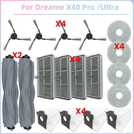 Ersatzteile für Dreame X40 Ultra / L40 Ultra, MOVA P10 Pro Ultra: Hauptwalze, Seitenbürsten, HEPA-Filter, Staubbehälter (1/5)