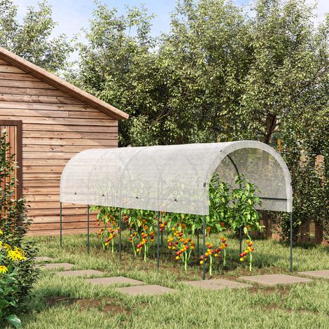 Serre de jardin/serre à tomates, 4 x 1,20 x 1,70 m, 5 arches en acier – bâche en PE (1/5)