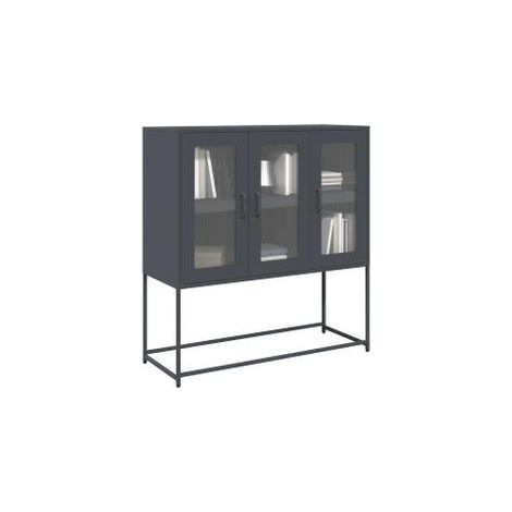 Buffet anthracite 100,5x39x107 acier laminé à froid (1/5)