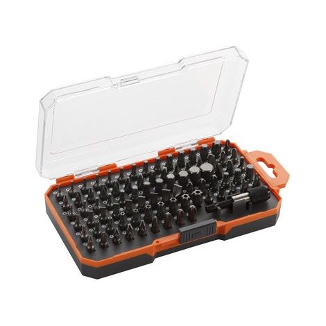 Juego de 85 puntas de atornillar de 1/4' en caja de plástico ALYCO ORANGE
