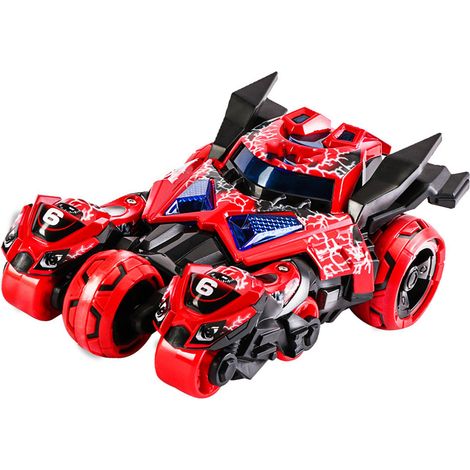Voiture miniature en alliage à l'échelle 1:32, avec effets sonores et lumineux, à friction, rouge, pour enfants. (1/5)