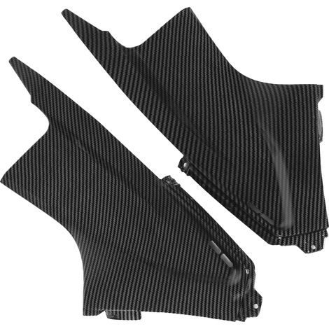 Paire de déflecteurs d'air latéraux style carbone, inserts carénage pour Yamaha YZF R6 2003-2005, pièces de remplacement, garnitures noires. (1/5)
