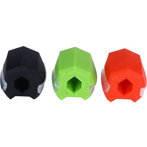 Ensemble de 3 balles de fitness en silicone pour modeler la mâchoire et masser le visage (noir + rouge + vert) (1/5)