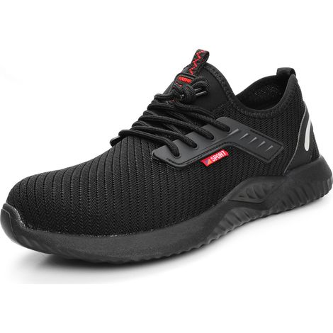 MINKUROW MINKUROW Calzado de seguridad Zapatillas de seguridad ligeras Zapatos de trabajo Zapato de construcción Punta de acero Transpirable Antideslizante Hombre Mujer Unisex Talla 46 Eu (1/5)