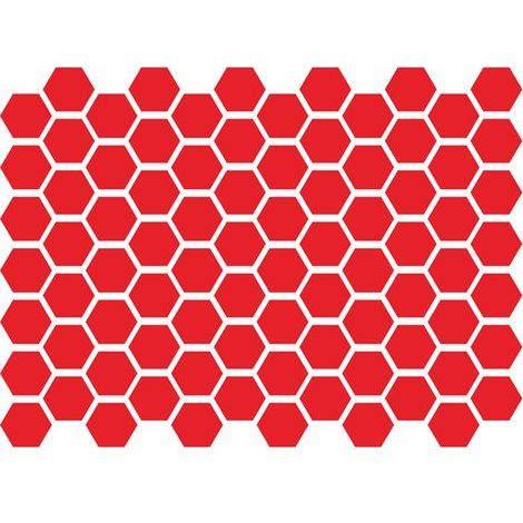 CCYKXA Set of 1 Reflective Sticker, Black, for Helmet, Reflectors for Bicycle, Scooter, Stroller (Hexagon), Red (1/5)