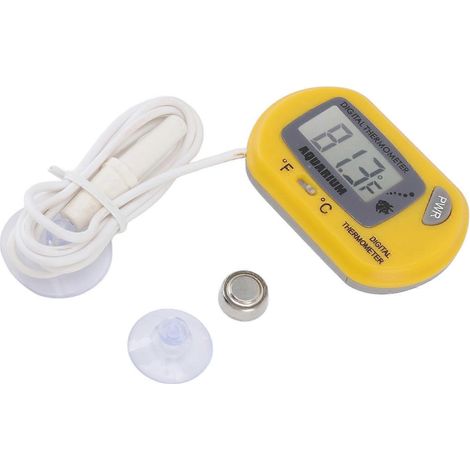 Thermomètre d'aquarium numérique LCD pour aquarium/terrarium avec ventouse (1/3)