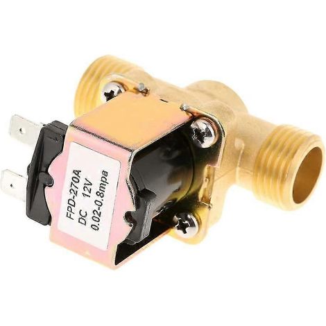 1/2" 12V Magnetventil - Normalerweise geschlossenes elektrisches D-Ventil aus Messing zur Steuerung
