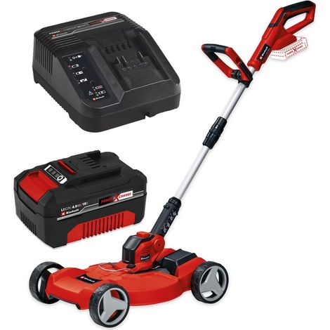 Einhell 18v Cordless 3 in 1 Mower & Strimmer Deck 28cm GE-CT 18/28 + 4AH Kit (1/5)