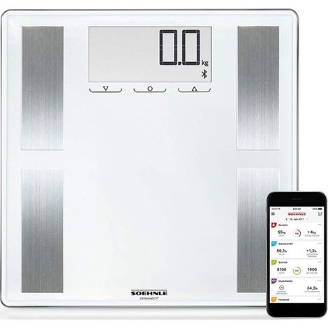 Báscula de baño electrónica conectada 180kg / 100g - 63872 - soehnle - (1/5)