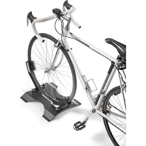 Andrys Rastrelliera Bici 1 Posto con Piedini Ruote 4cm 40x45x30 Nero