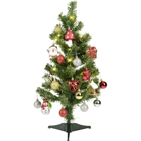 Kaemingk Mini Tannenbaum Colorado geschmückt mit 20 LED Dekorierter Baum