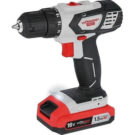 TALADRO ATORNILLADOR WORGRIP 16V BATERÃA 1.5AH (1/5)