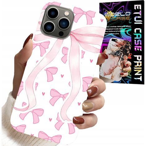 Custodia per iPhone 13 PRO MAX - custodia con nastri rosa e motivi alla moda (1/5)